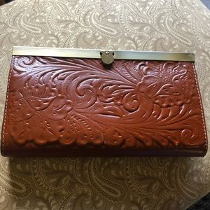 Patricia Nash hand tooled all leather wallet